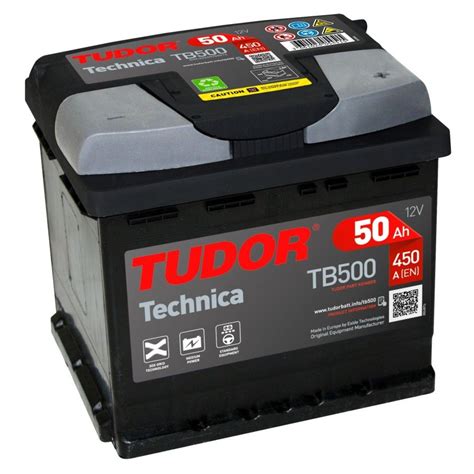 Tudor TB500. Bateria de carro Tudor 50Ah 12V